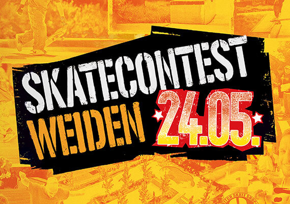 Erstellung eines Keyvisuals für diverse Printmaterialien zum Skatecontest am juZ Weiden 2025